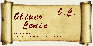 Oliver Cenić vizit kartica